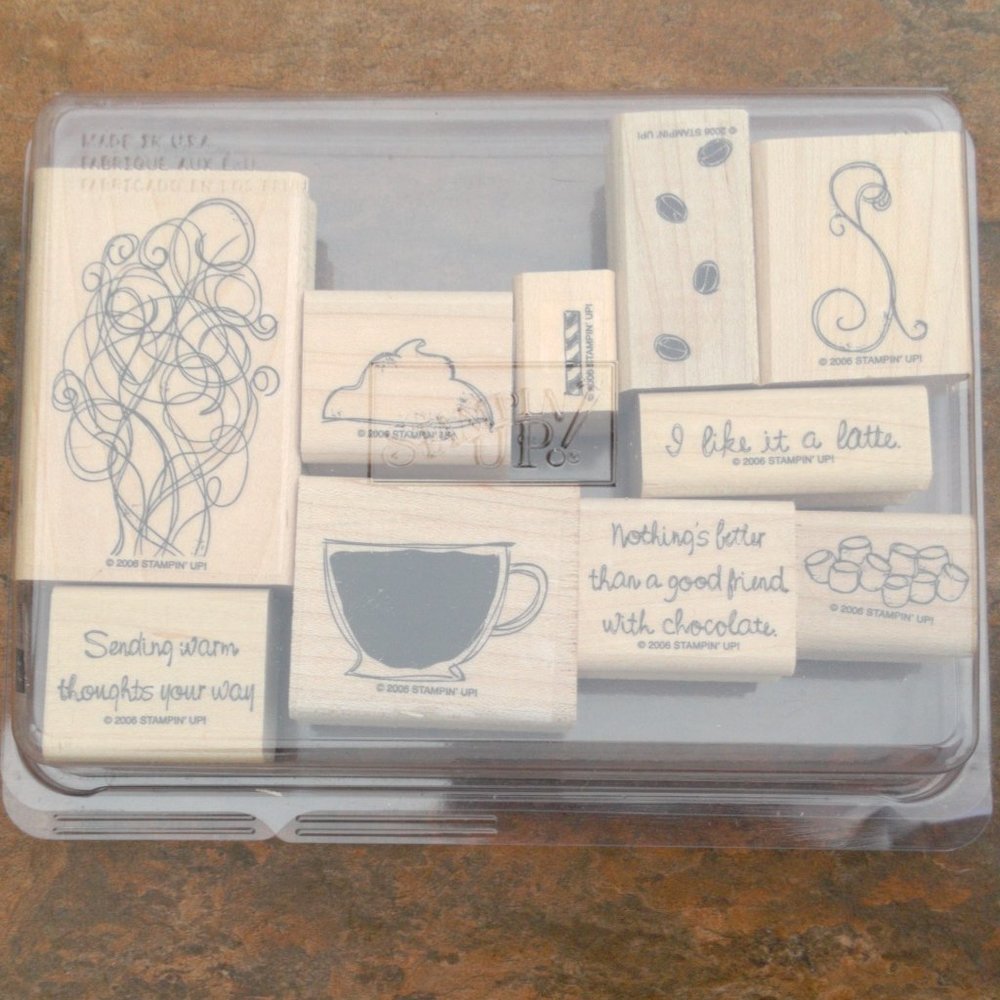 Stampin’ Up! “Like It a Latte” Rubber Stamp Set - Picture 2 of 7